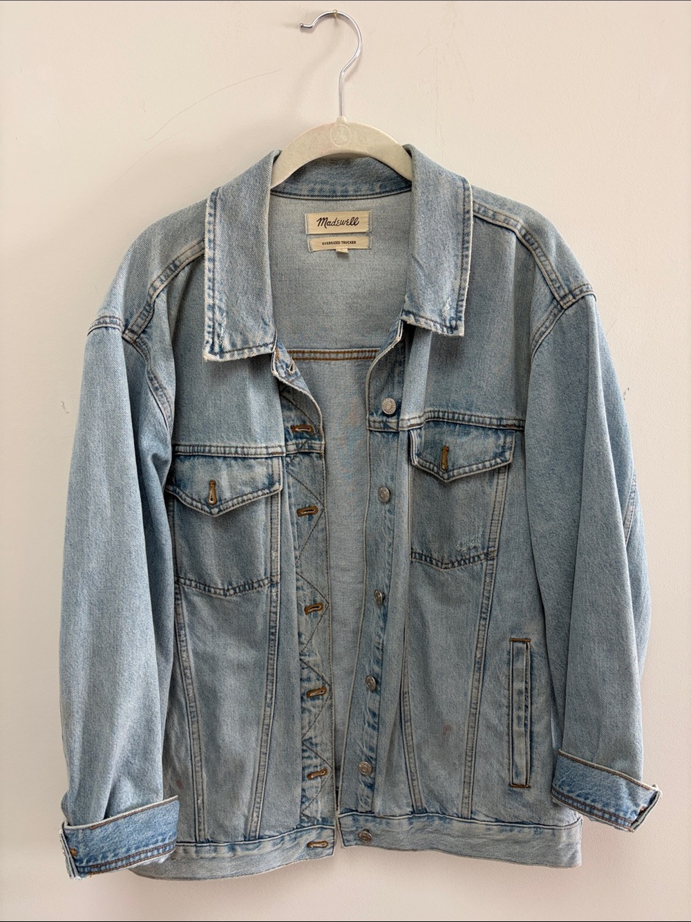 Madewell Faded Light Blue Denim Jacket - Relaxed Jean Coat